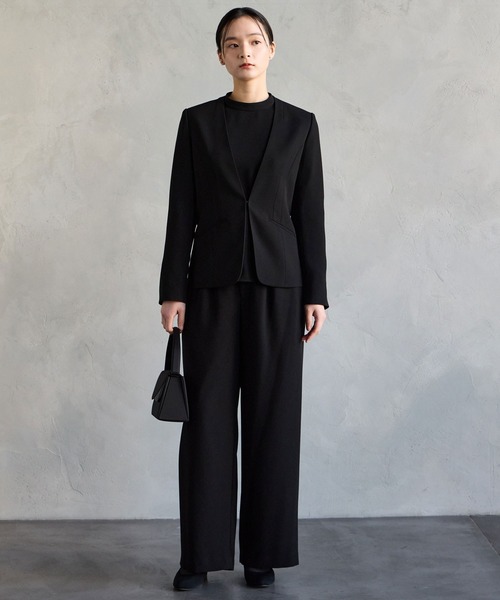 セール】【喪服・礼服・WEB限定】マシンウォッシャブル Vネックノー