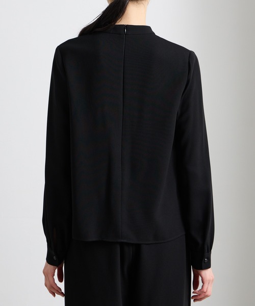 AIMER（エメ）の「【喪服・礼服・WEB限定】マシンウォッシャブル Vネックノーカラージャケット・プチハイネックブラウス・ワイドパンツ 3点セット ブラックフォーマルアンサンブル（スーツパンツ・レディース・ブラック・7号/9号/11号/13号/15号/17号/19号）」の13枚目の写真