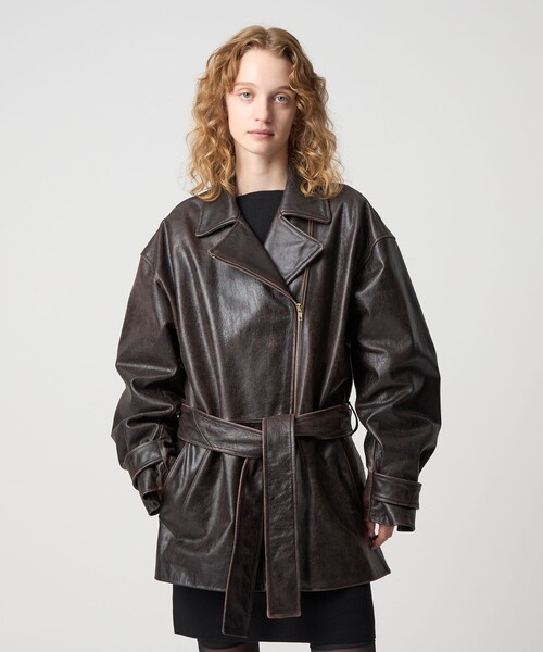 セール】＜6(ROKU)＞ビッグライダース（ライダースジャケット）｜6