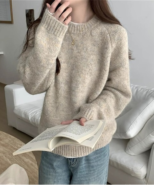 セール】ベーシック ニット クルーネック（ニット/セーター）｜BLANC