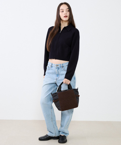 LeSportsac(レスポートサック)の「SHERPA SMALL OPEN TOTE ダークチョコレートシェルパ(トートバッグ・レディース・ブラウン・FREE)」の3枚目の写真