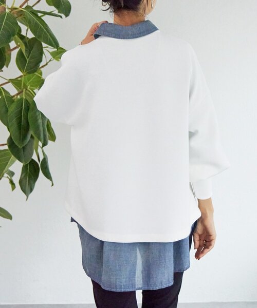 BEARDSLEY(ビアズリー)の「ダンボールパフトレーナー(Tシャツ/カットソー・レディース・ブラック/ホワイト/モカ・1/0/3)」の20枚目の写真