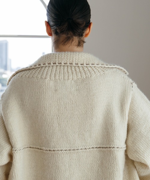 CREDONA（クレドナ）の「【Nepal】 BLANKET KNIT JACKET/ブランケットニットジャケット（カーディガン/ボレロ・レディース・グレー/ブルー/アイボリー・FREE）」の21枚目の写真