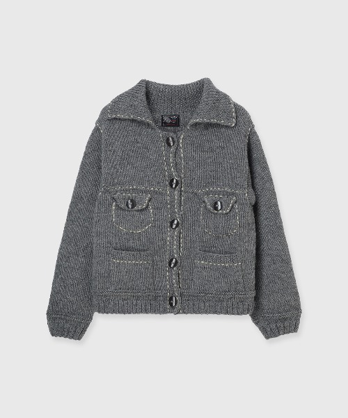 セール】【Nepal】 BLANKET KNIT JACKET/ブランケットニットジャケット
