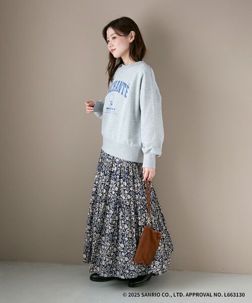 le.coeur blanc(ルクールブラン)の「【HELLO KITTY】カレッジロゴスウェット(スウェット・レディース・グレー/ネイビー・38)」の8枚目の写真