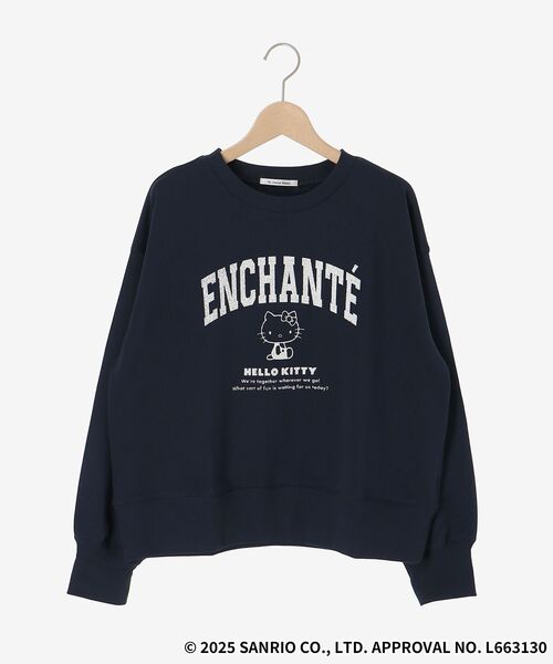 le.coeur blanc(ルクールブラン)の「【HELLO KITTY】カレッジロゴスウェット(スウェット・レディース・グレー/ネイビー・38)」の10枚目の写真