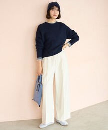 ブラッシュドジャージー ワイドパンツ