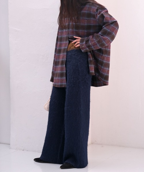 AKTE（アクテ）の「リラックスニットパンツ（その他パンツ・レディース・ネイビー系/カーキ系・2/1）」の4枚目の写真