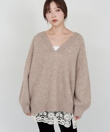 SHENERY | 【@kanako_ikiカラー：ライトベージュ】ウェーブネックニット(ニット/セーター)