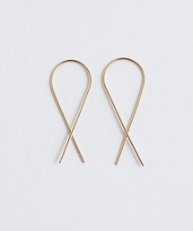 【kare】【両耳用】ゴールド 華奢 エックス(X)シルエット ピアス