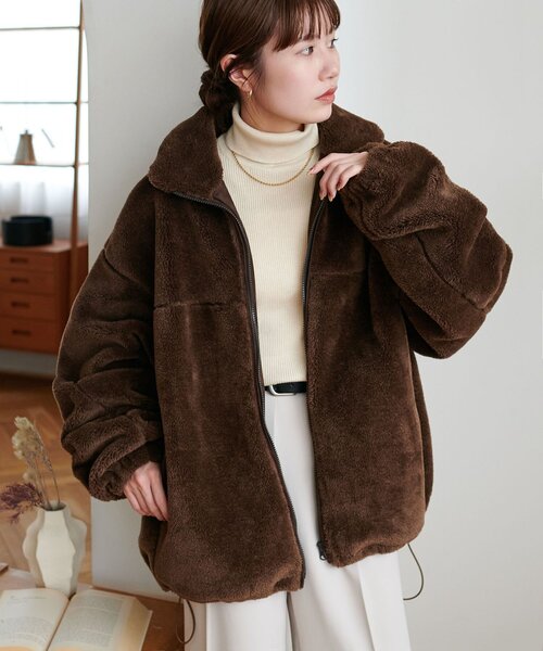 ユニセックス】フェイクファースタンドブルゾン（ブルゾン）｜DISCOAT