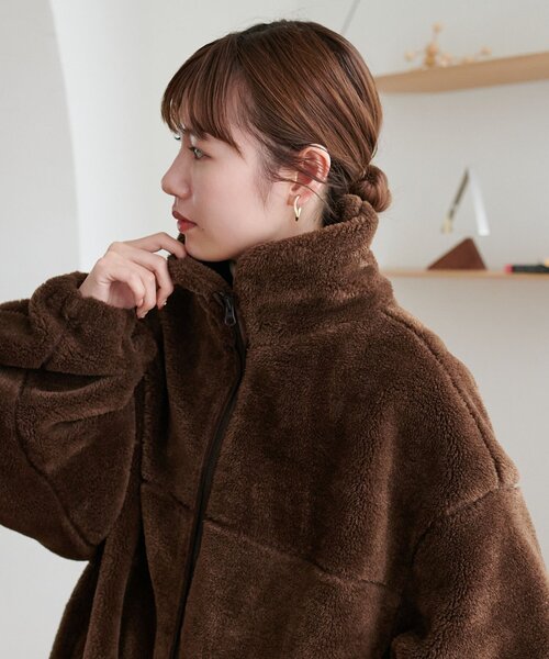 ユニセックス】フェイクファースタンドブルゾン（ブルゾン）｜DISCOAT