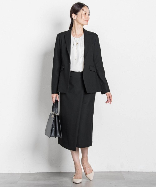 LAUTREAMONT(ロートレアモン)の「両面起毛ストレートスカート≪洗える/セットアップ対応≫(スカート・レディース・ベージュ/ブラック・9号)」の14枚目の写真