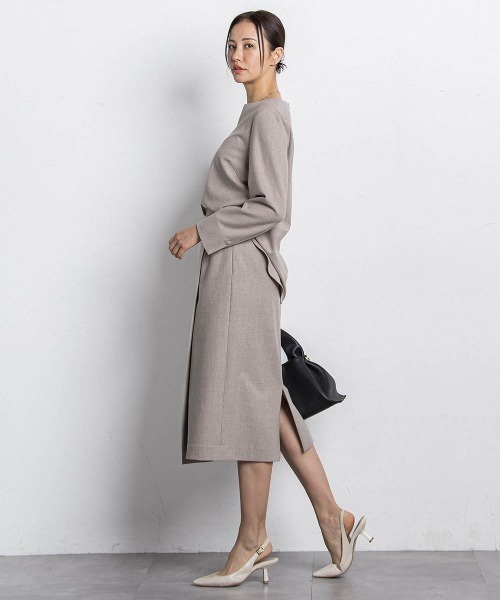 LAUTREAMONT(ロートレアモン)の「両面起毛ストレートスカート≪洗える/セットアップ対応≫(スカート・レディース・ベージュ/ブラック・9号)」の17枚目の写真