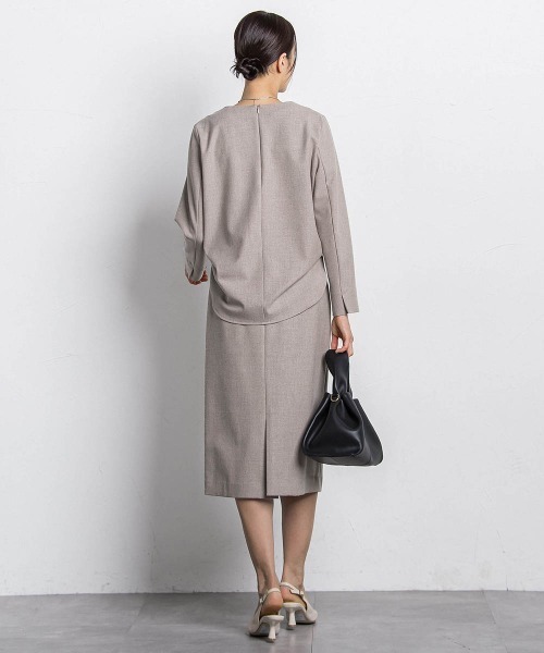 LAUTREAMONT(ロートレアモン)の「両面起毛ストレートスカート≪洗える/セットアップ対応≫(スカート・レディース・ベージュ/ブラック・9号)」の18枚目の写真