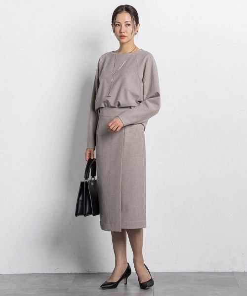 LAUTREAMONT(ロートレアモン)の「両面起毛ストレートスカート≪洗える/セットアップ対応≫(スカート・レディース・ベージュ/ブラック・9号)」の22枚目の写真