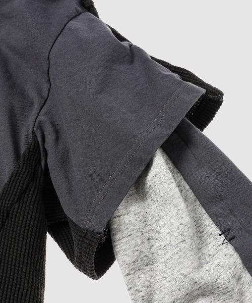 FACETASM(ファセッタズム)の「LAYERD HOODIE(パーカー・メンズ・ネイビー/チャコールグレー/ブルー系その他・4/3)」の6枚目の写真