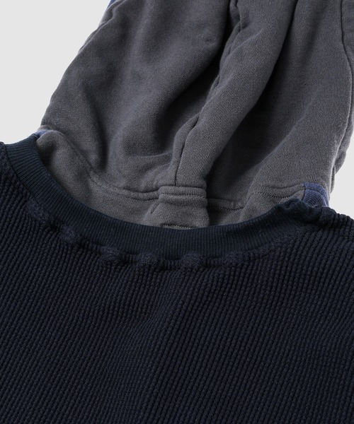 FACETASM(ファセッタズム)の「LAYERD HOODIE(パーカー・メンズ・ネイビー/チャコールグレー/ブルー系その他・4/3)」の10枚目の写真