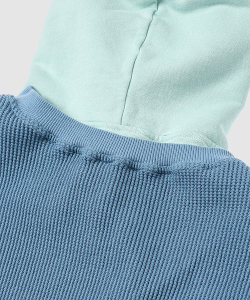 FACETASM(ファセッタズム)の「LAYERD HOODIE(パーカー・メンズ・ネイビー/チャコールグレー/ブルー系その他・4/3)」の11枚目の写真