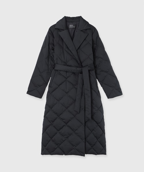 みみアニュアンスダウン TAION×anuans】ノーカラーキルティングショートダウン