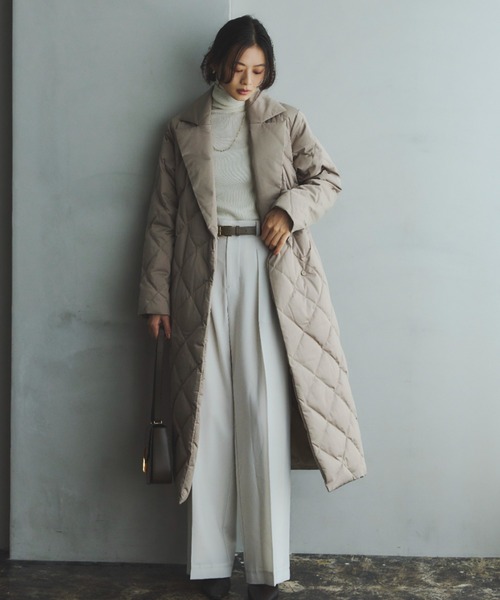 みみアニュアンスダウン アニュアンス anuans 2wayファーカラーダウンコート （BEIGE