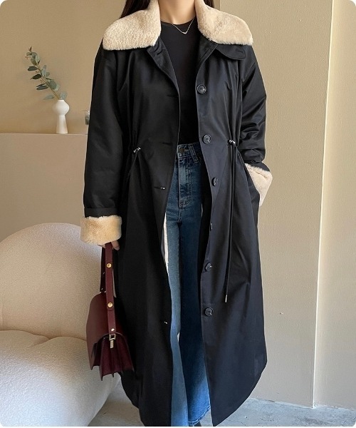 セール】ぬくもりに包まれるボアロングコート（ムートンコート