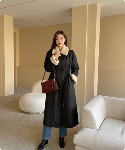 セール】ぬくもりに包まれるボアロングコート（ムートンコート