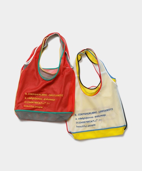 beautiful people（ビューティフルピープル）の「flip alphabet       embroidery marchebag（トートバッグ・レディース・グレー/イエロー・FREE）」の10枚目の写真