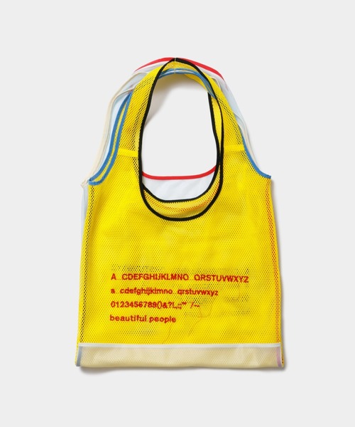 beautiful people（ビューティフルピープル）の「flip alphabet       embroidery marchebag（トートバッグ・レディース・グレー/イエロー・FREE）」の13枚目の写真