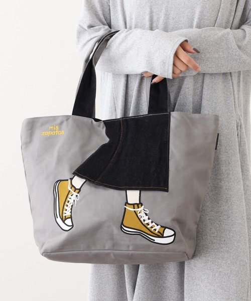 mis zapatos（ミス　サパト）の「MIS ZAPATOS TOTE リメイクデニムトートバッグ（トートバッグ・レディース・グレー・FREE）」の8枚目の写真