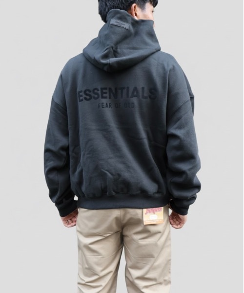 FOG ESSENTIALS（エフオージーエッセンシャルズ）の「FOG ESSENTIALS エッセンシャルズ FLOCKING PRINTED HOODIE プルオーバーパーカー / 192SU22（パーカー・メンズ・ブラック/グレー・SMALL/MEDIUM/LARGE/X-LARGE）」の10枚目の写真
