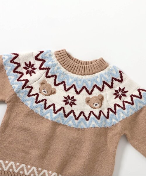 apres les cours(アプレレクール)の「【洗える】tiny bear バラエティニット(ニット/セーター・キッズ・ベージュ/ネイビー・100/80/120/110/90)」の15枚目の写真