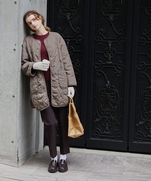 coca（coca）（コカ）の「リバーシブルファーキルティングミドルコート（その他アウター・レディース・ブラック/グレイッシュベージュ/ライトベージュ・L/M/S）」の5枚目の写真