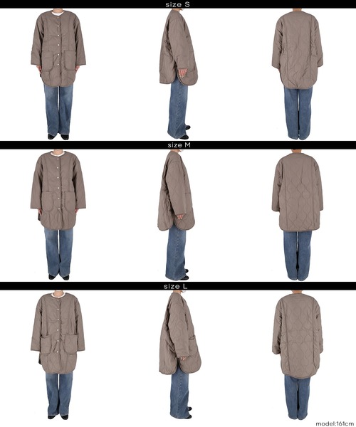 coca（coca）（コカ）の「リバーシブルファーキルティングミドルコート（その他アウター・レディース・ブラック/グレイッシュベージュ/ライトベージュ・L/M/S）」の20枚目の写真