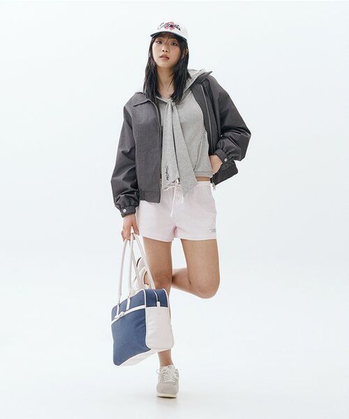 FANCY CLUB（ファンシークラブ）の「パフラウンドスカーフフードパーカー (メランジグレー)_F25QB081（Tシャツ/カットソー・レディース・グレー・FREE）」の7枚目の写真