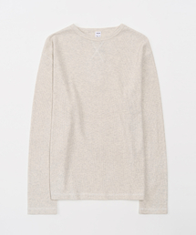 TOFFEE（トフィー）の「スティッチワッフルロングスリーブ (オートミール)（Tシャツ/カットソー）」
