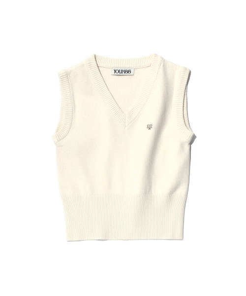 YOUHEE（ユヒ）の「YOUHEE SYMBOL BASIC KNIT VEST IVORY（ベスト・レディース・その他・FREE）」の2枚目の写真