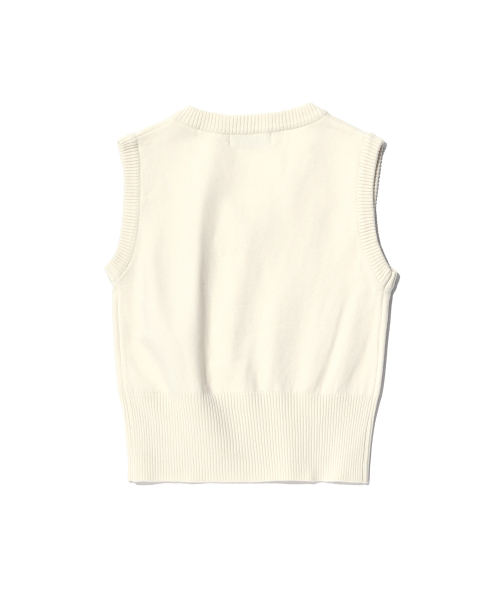 YOUHEE（ユヒ）の「YOUHEE SYMBOL BASIC KNIT VEST IVORY（ベスト・レディース・その他・FREE）」の3枚目の写真