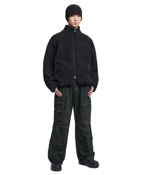 NOMANUAL(NOMANUAL)の「TRACE SHERPA FLEECE JACKET - BLACK(その他アウター・レディース・その他・LARGE/SMALL/MEDIUM)」の3枚目の写真