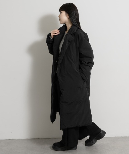 KWD(ケーダブルディー)の「KWD DOWN COAT(ダウンジャケット/コート・レディース・ベージュ/ブラック・FREE)」の10枚目の写真