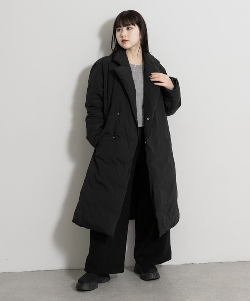 KWD(ケーダブルディー)の「KWD DOWN COAT(ダウンジャケット/コート・レディース・ベージュ/ブラック・FREE)」の11枚目の写真