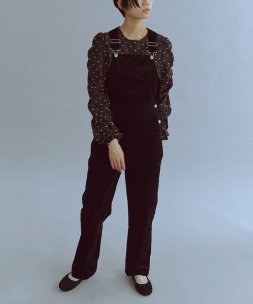 EN NEUME(エンノイム)の「Slim Fit Over-All(サロペット/オーバーオール・レディース・ブラック/アイボリー/ブルー・0/1)」の3枚目の写真