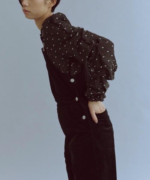 EN NEUME(エンノイム)の「Slim Fit Over-All(サロペット/オーバーオール・レディース・ブラック/アイボリー/ブルー・0/1)」の6枚目の写真