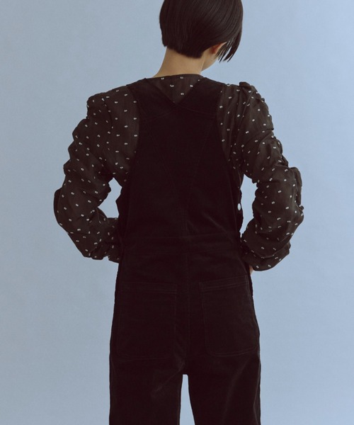 EN NEUME(エンノイム)の「Slim Fit Over-All(サロペット/オーバーオール・レディース・ブラック/アイボリー/ブルー・0/1)」の5枚目の写真
