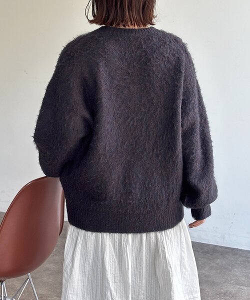 CPCM（シーピーシーエム）の「MIX糸モヘアライクニット（ニット/セーター・レディース・アイボリー/カーキ/ダークブルー/ネイビー/ピンク/ブラウン・FREE）」の13枚目の写真