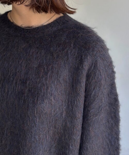 CPCM（シーピーシーエム）の「MIX糸モヘアライクニット（ニット/セーター・レディース・アイボリー/カーキ/ダークブルー/ネイビー/ピンク/ブラウン・FREE）」の17枚目の写真