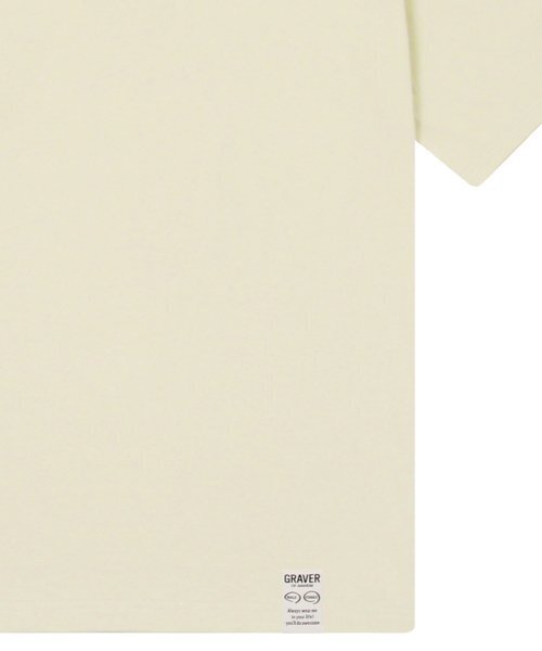 GRAVER（グレーバー）の「[ユニセックス]スモールストロベリーロゴ半袖Tシャツ_サンドベージュ（Tシャツ/カットソー・レディース・ベージュ・LARGE/MEDIUM/SMALL/X-LARGE）」の5枚目の写真