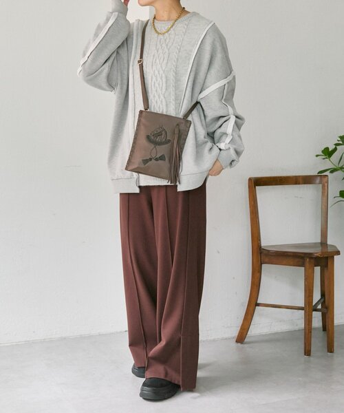 ear PAPILLONNER(イアパピヨネ)の「sampo×earホースタッセルショルダーバッグ《本革/軽量150g》(ショルダーバッグ・レディース・ブラック/ブラウン・FREE)」の22枚目の写真