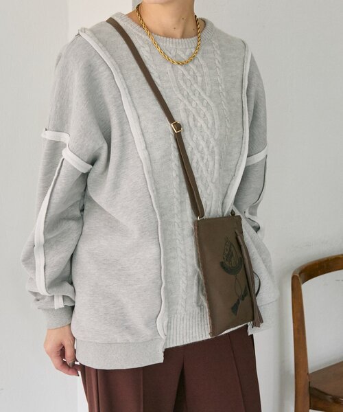 ear PAPILLONNER(イアパピヨネ)の「sampo×earホースタッセルショルダーバッグ《本革/軽量150g》(ショルダーバッグ・レディース・ブラック/ブラウン・FREE)」の19枚目の写真