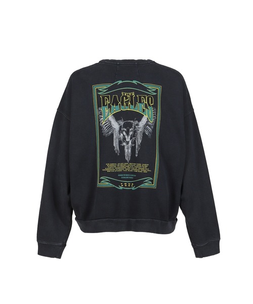 JUN/NAKAYAMA（ジュンナカヤマ）の「EAGLES CREWNECK（スウェット・メンズ・ブラック・XL/MEDIUM/LARGE）」の2枚目の写真